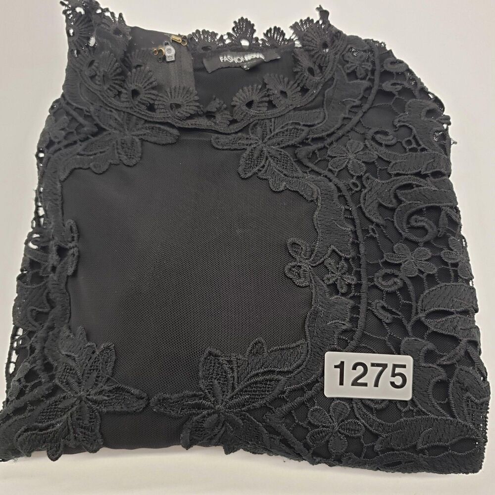 Fashion Nova Bodysuit Women 3X Black Sheer Lace Whimsigoth Fairy Grunge Witchy - Picture 10 of 10